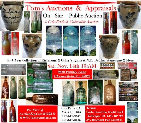 Info for the Richmond Area Bottle Collectors Assoiation bottle Collectors